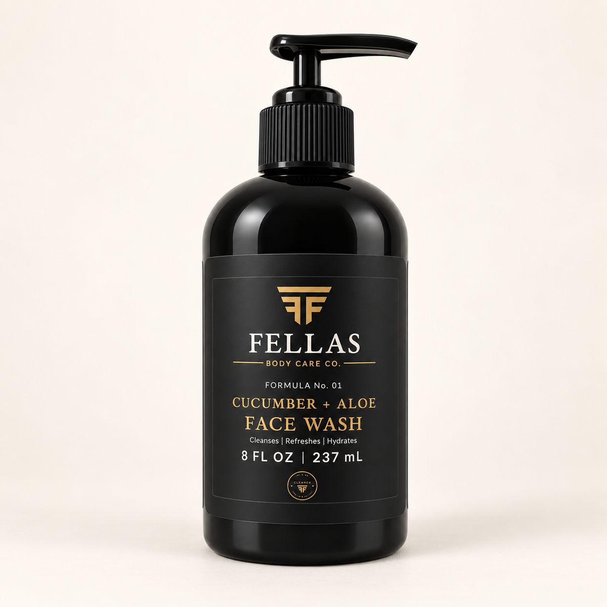 FELLAS Cucumber and Aloe Face Wash, 8 fl oz / 237 mL